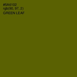 #5A6102 - Green Leaf Color Image