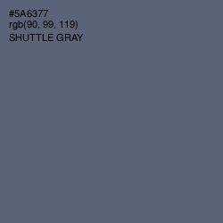 #5A6377 - Shuttle Gray Color Image