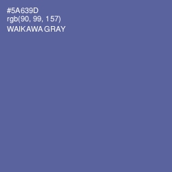 #5A639D - Waikawa Gray Color Image