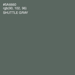 #5A6660 - Shuttle Gray Color Image