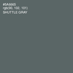 #5A6665 - Shuttle Gray Color Image