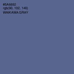 #5A6692 - Waikawa Gray Color Image