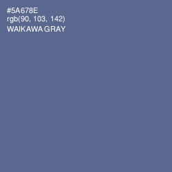 #5A678E - Waikawa Gray Color Image
