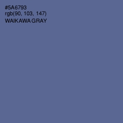 #5A6793 - Waikawa Gray Color Image
