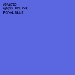 #5A67E0 - Royal Blue Color Image