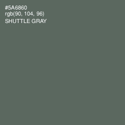 #5A6860 - Shuttle Gray Color Image