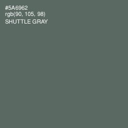 #5A6962 - Shuttle Gray Color Image