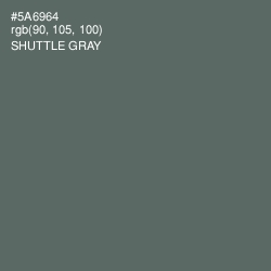 #5A6964 - Shuttle Gray Color Image