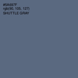 #5A697F - Shuttle Gray Color Image