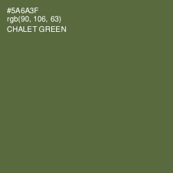 #5A6A3F - Chalet Green Color Image