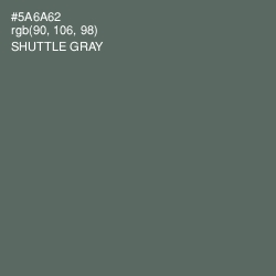 #5A6A62 - Shuttle Gray Color Image