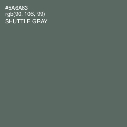 #5A6A63 - Shuttle Gray Color Image