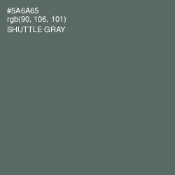#5A6A65 - Shuttle Gray Color Image