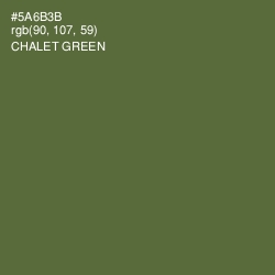 #5A6B3B - Chalet Green Color Image