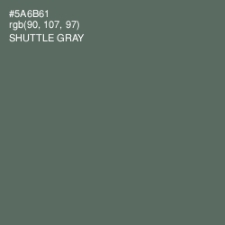 #5A6B61 - Shuttle Gray Color Image