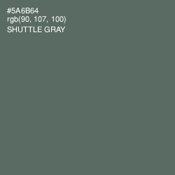 #5A6B64 - Shuttle Gray Color Image