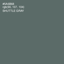 #5A6B68 - Shuttle Gray Color Image