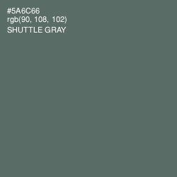 #5A6C66 - Shuttle Gray Color Image