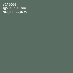#5A6D63 - Shuttle Gray Color Image