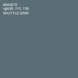 #5A6E76 - Shuttle Gray Color Image