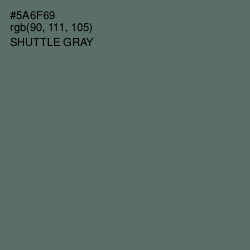 #5A6F69 - Shuttle Gray Color Image