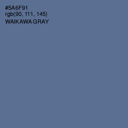 #5A6F91 - Waikawa Gray Color Image