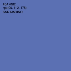 #5A70B2 - San Marino Color Image