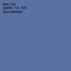 #5A71A4 - San Marino Color Image