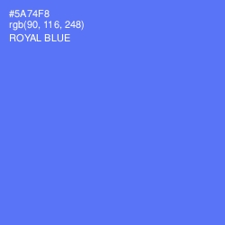 #5A74F8 - Royal Blue Color Image