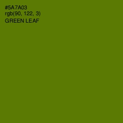 #5A7A03 - Green Leaf Color Image