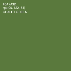 #5A7A3D - Chalet Green Color Image