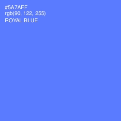 #5A7AFF - Royal Blue Color Image