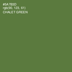 #5A7B3D - Chalet Green Color Image