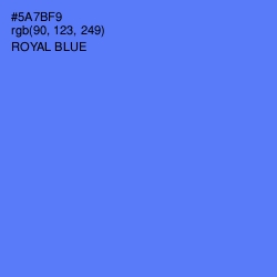 #5A7BF9 - Royal Blue Color Image