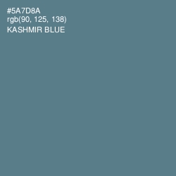 #5A7D8A - Kashmir Blue Color Image