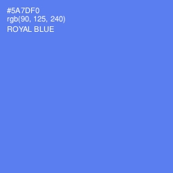 #5A7DF0 - Royal Blue Color Image