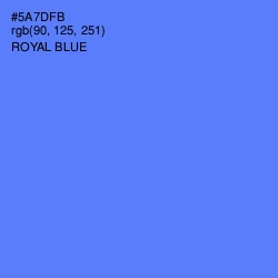 #5A7DFB - Royal Blue Color Image