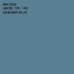 #5A7E92 - Kashmir Blue Color Image