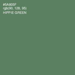 #5A805F - Hippie Green Color Image