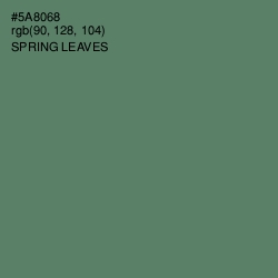 #5A8068 - Spring Leaves Color Image