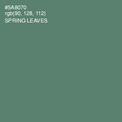 #5A8070 - Spring Leaves Color Image