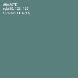 #5A807D - Spring Leaves Color Image