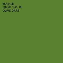 #5A812D - Olive Drab Color Image