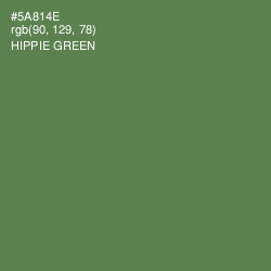 #5A814E - Hippie Green Color Image