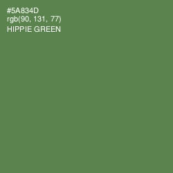 #5A834D - Hippie Green Color Image