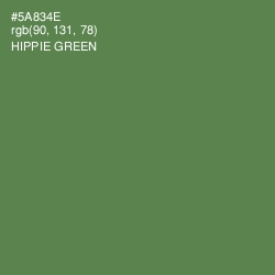 #5A834E - Hippie Green Color Image