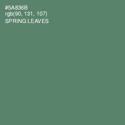 #5A836B - Spring Leaves Color Image