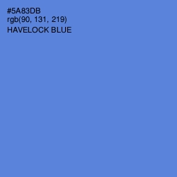#5A83DB - Havelock Blue Color Image