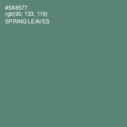 #5A8577 - Spring Leaves Color Image
