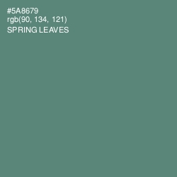 #5A8679 - Spring Leaves Color Image